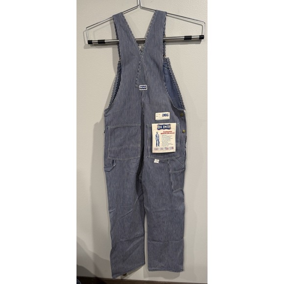 Big Smith Overalls 1960s Vintage Blue and White Stripe NWT 33x32 - Picture 5 of 14